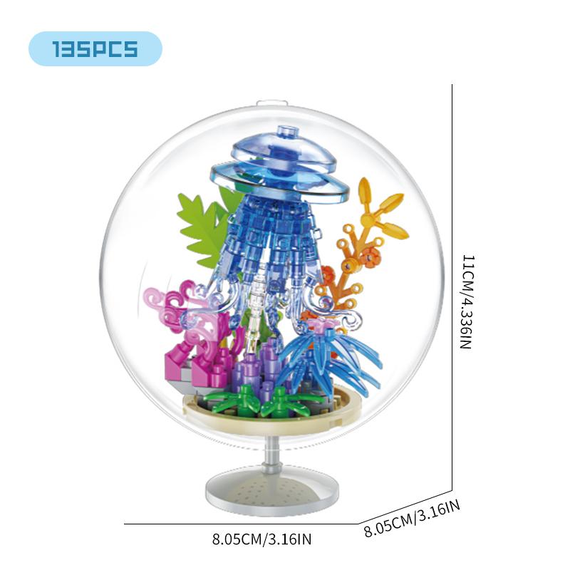 

Microparticle Ocean World Transparent Ball Pendant Assembly Model Puzzle Toy Pendant Building Blocks Toy