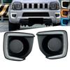 LED Daytime Running Lights For Suzuki Jimny 2012-2018 DRL Turn Signal Fog Lamps, White+Yellow+Blue Light-A58X