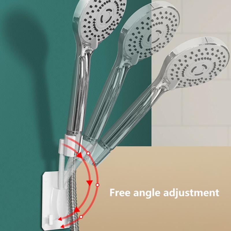 1Pcs Shower Head Holder Adjustable Self Adhesive Showerhead Bracket Wall Mount Stand SPA Bathroom Universal Free 360°Rotation