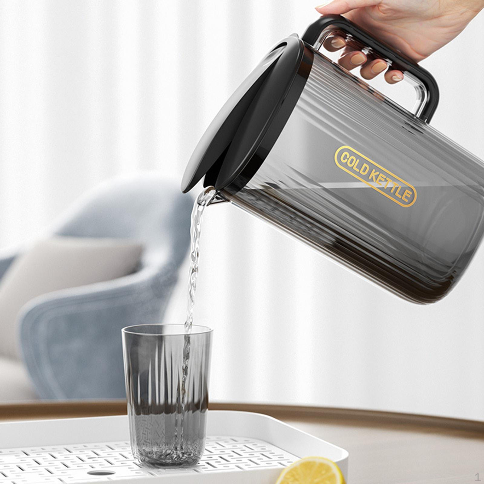 2.2L Iced Tea Pitcher and Handle Lemon Kettle Heat Cold Resistant with Lid Water for Black