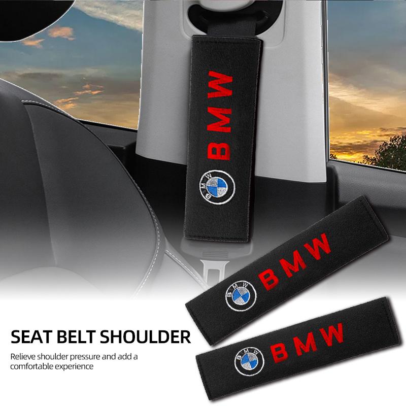 2Pcs Car Seat Shoulder Belt Cover Protector Pad Auto Accessories For BMW E39 E46 E90 E36 E60 E34 E30 F30 X1 X3 X5 X6 71 E92 E93 E87