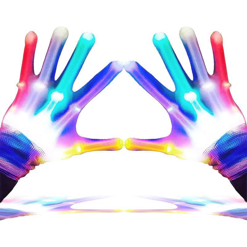 Meier T 72772 led rainbow glow gloves colorful flash gloves Large