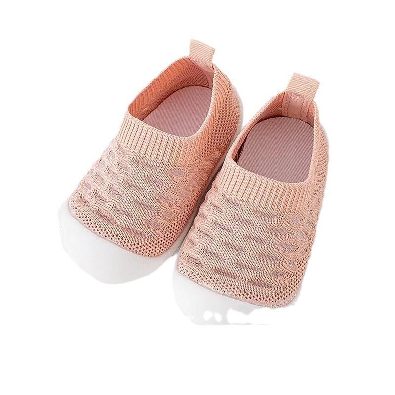 Scarpe da apprendimento estive in rete traspirante e morbide per bambine e bambini - Carine scarpe da casa con design antiscivolo per bambini