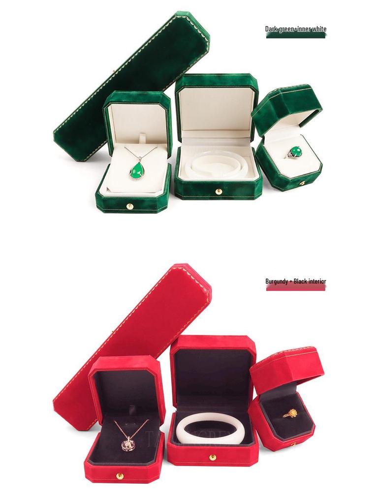 Europeisk åttakantig smyckeskrin för ringar, halsband och armband