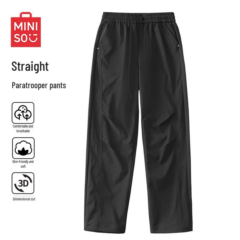 

MINISO Men s American High Street Parachute Cargo Pants L