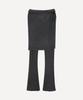 Daenkeudieo Layered Knit Wrap Set Pants - Charcoal