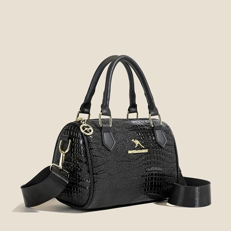 New Fashion Pillow Bag Light Luxury Texture Crocodile Pattern Cylinder Bag Women's Handbag Multi-functional Shoulder Oblique Span Bag