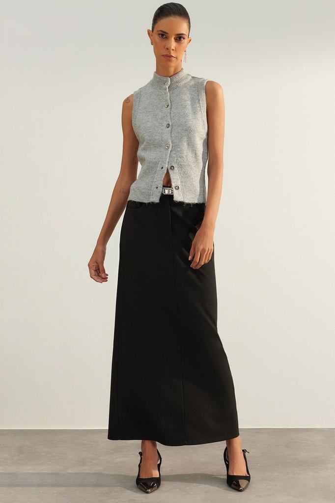 Women's Elegance Style Cardigan Limited Edition Black Soft Textured Knitwear Cardigan