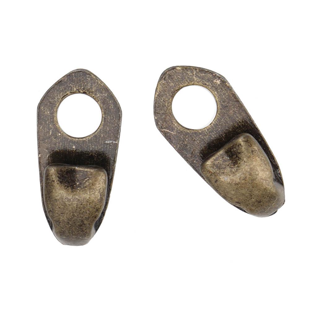 20Set Alloy Boot Lace Hooks Lace Fittings with Rivets for RepairCampHikeClimb Accessories(#7