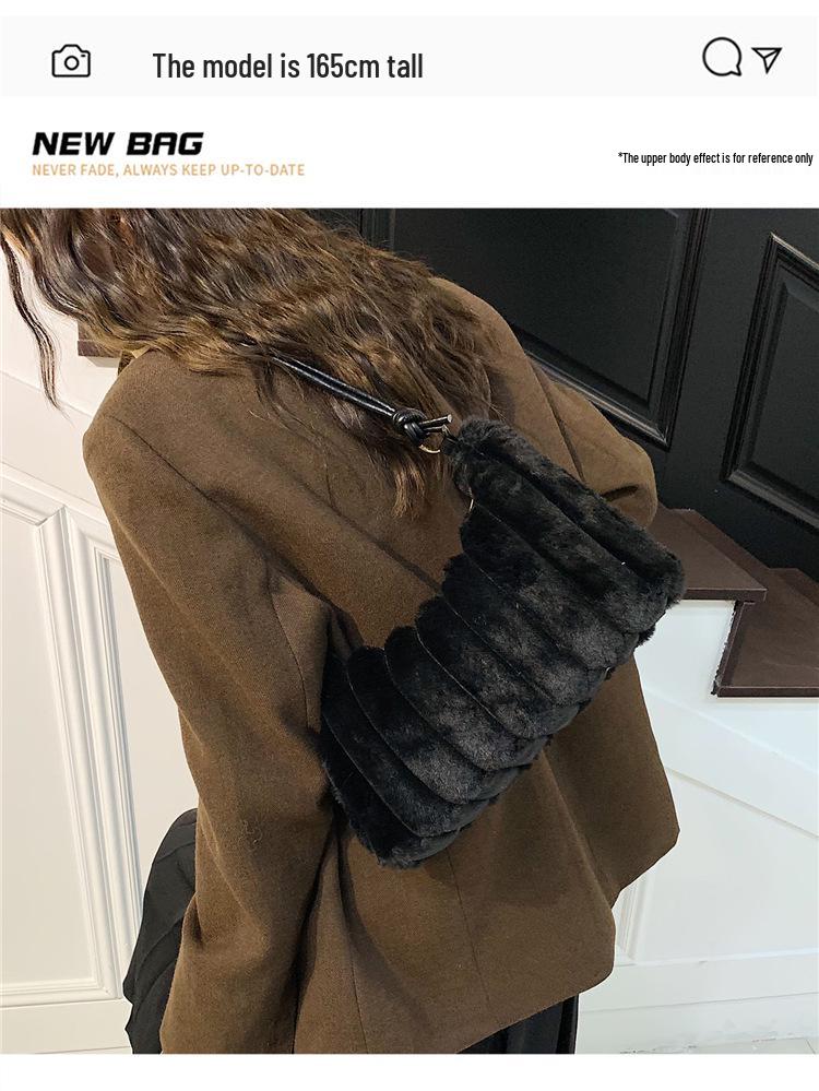 Women's Large Capacity Plush Crossbody Bag - Versatile, Casual, and Simple for Korean Commute