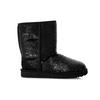 UGG Classic Short Cosmos Sequin Leather Lined Snow Boots Women Boots Black 1103796-BKGM