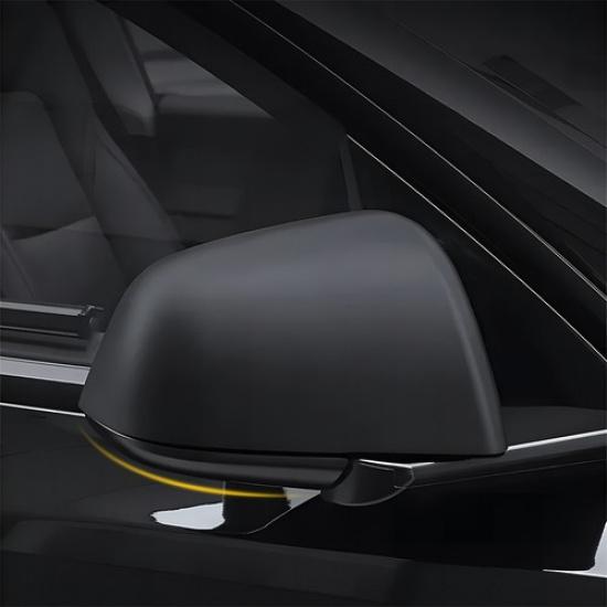 For Tesla Model Y - Left + Right Side Rear View Side Mirror Cover Black