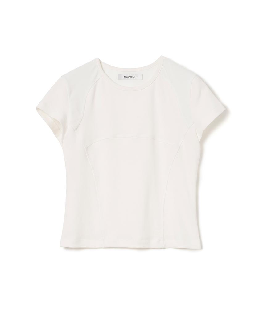 MILLO WOMEN Wave Mesh T-Shirt [Ivory]