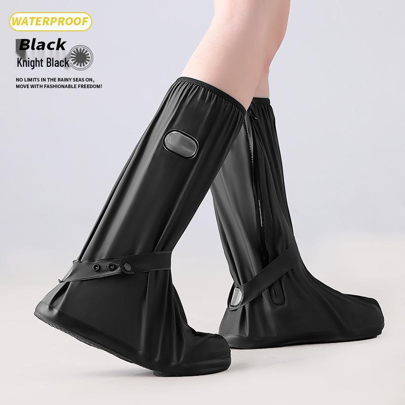 Hightop Zippered Waterproof Covers Shoe Wearresistant Rainproof Antislip Motorcycle Rain Boots