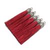 10Pcs 6cm Silk Tassel Charms Brush Tassels With Antique Silver Caps For DIY Jewelry Making Handmade Crafts Pendant Accessories