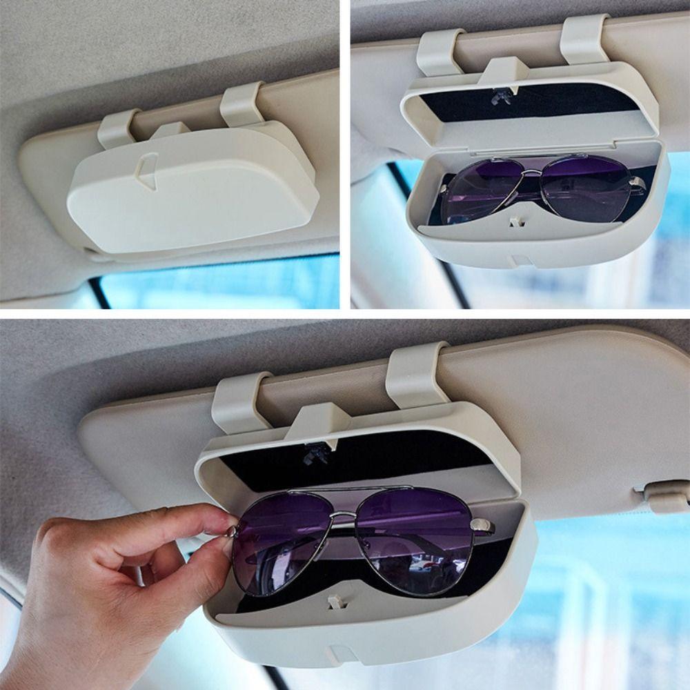 Buckle Sun Visor Car Lenses Holder Stable Sunglasses Holder Car Glasses Box  Truck
