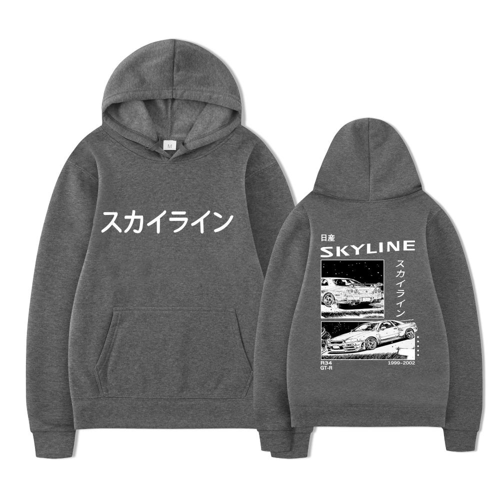 Anime Drift AE86 Initial D Sweatshirt with Double-sided Street Fashion Casual Hoodie