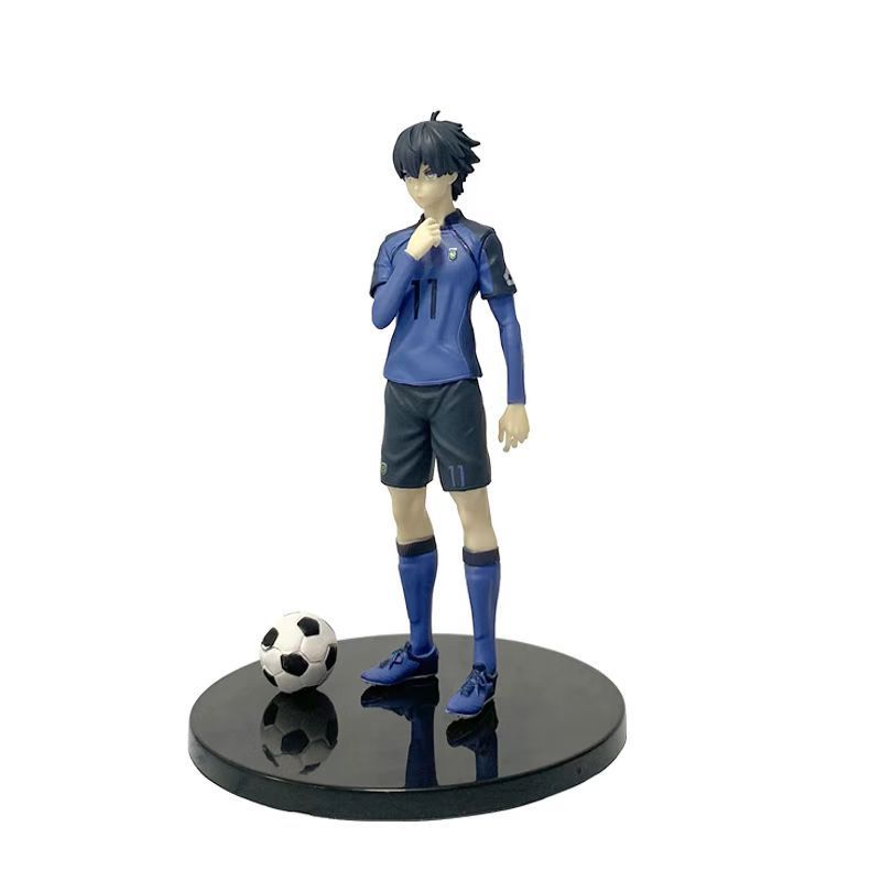 Blue Lock Pvc Collectible Figure With Assembly For Desk Decor