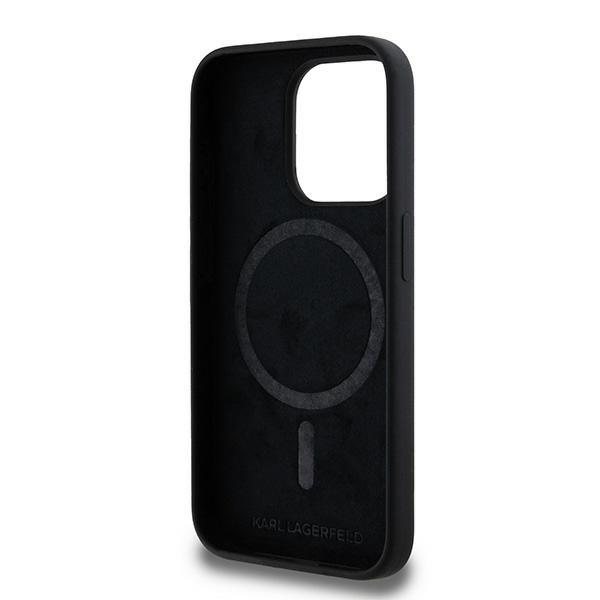 Karl Lagerfeld Klhmp15Lscmkcrhk Iphone 15 Pro 6.1 Czarny/Black Hardcase Silicone Karl & Choupette Magsafe