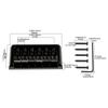 6 String Hard Tail Fixed Guitar Bridge with Screws & Wrench Top Load Tailpiece for Precisions Electric Instrument