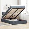 Maison Exclusive - Lit ottoman avec matelas et LED gris foncé 90x200cm