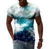 Letní móda Kreativní obrázek Pánské tričko Potištěné personalizované technologické prvky Vyrobeno v Číně Top s kulatým výstřihem a krátkým rukávem