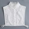 Perfect Match Lace Floral Fake Collar For Women'S White Blouse Vintage Solid Detachable Shirt Collar False Lapel Blouse Top Clothes Accessory
