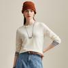 Zhaojun Women's Faux Two-Piece Color-Block Striped Cashmere Sweater