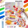 DIY Digital Oil Painting Kit Handmade Oil Painting. Rainbow Cake with Strawberry Macaron Dessert. Handmade Gift. Home Decoration.