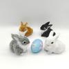 Realistic Rabbit Figurine Lively Easters Bunnies Stuffe Farm Animal Plush Rabbit Statue Spring Home Decors Photo Props