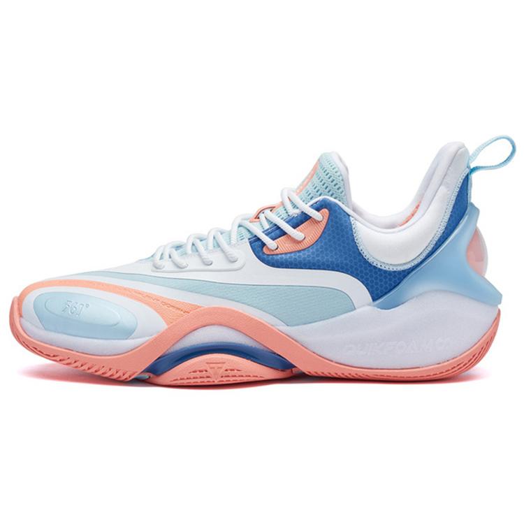 

new 361° Cushioning Anti Slip And Wear Resistant Coverage Support Low Top Basketball Shoes Men s White Blue 43