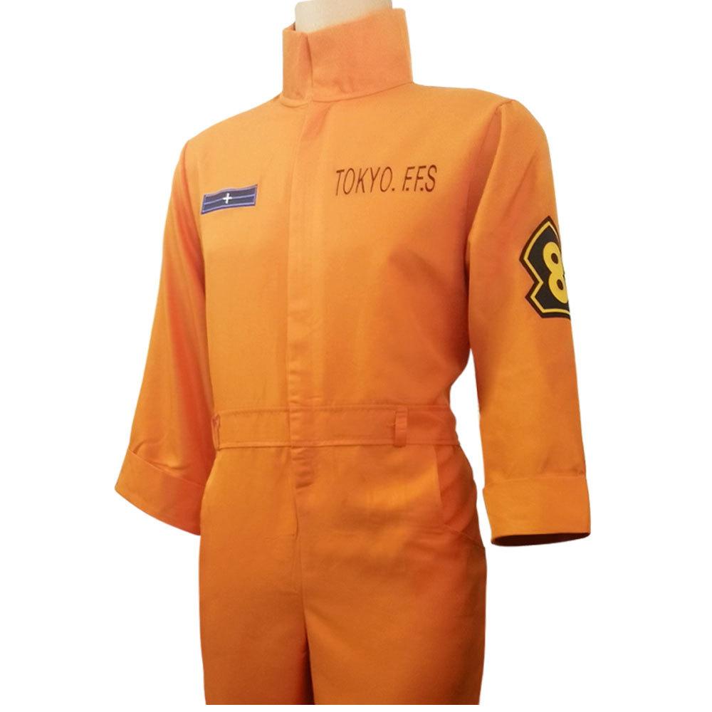 Fire Force Cosplay Company 8 Full Firefighter Suit Shinra Kusakabe Stage Jumpsuit Costume