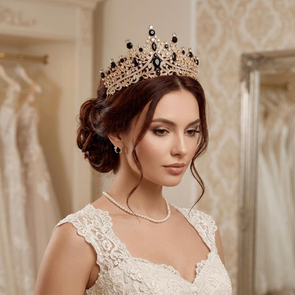 Gorgeous Baroque Queen Tiaras Sparkling Luxury Crystal Tiara Rhinestone Tiara Bridal Celebration