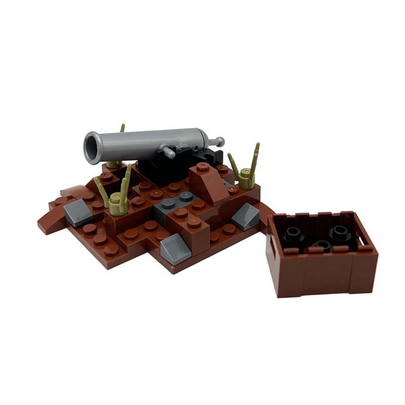 Moc Military Building Blocks Artillery Weapon Accessories Scene Assembling Children's Building Blocks