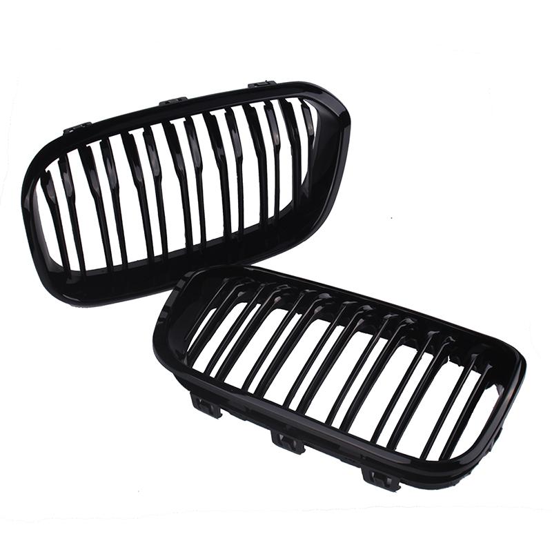 Rhyming Front Bumper Kidney Grille Double Slat Racing Grill Fit For BMW 1 Series F20 F21 Lci 120i 2015 2016 2017 Car