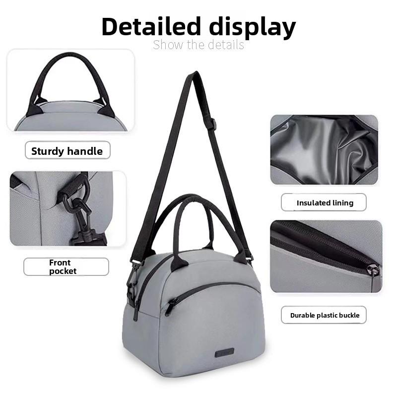 -border Crossbody Lunch Bag Large Capacity Lunch Bag Multifunctional Handheld Lunch Bag Insulated Bag Bento Bag