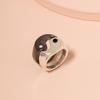 Fashion 2pcs Friendship Rings Yin Yang Matching Gothic Cool Stacking Rings
