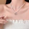 Bow Pearl Necklace Women's Cold Gentle Neck Chain Elegant Temperament Daily Sweet Versatile Clavicle Chain Tide