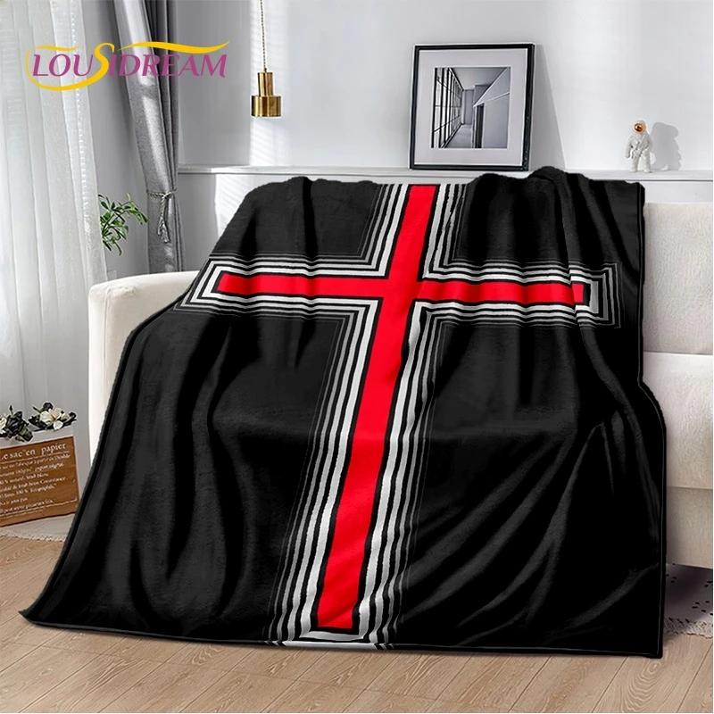 3D Pray Holy Bible Cross Jesus Soft Flannel Blanket for Bed Bedroom Sofa Picnic,Throw Blanket for Cover Outdoor Leisure Nap Gift
