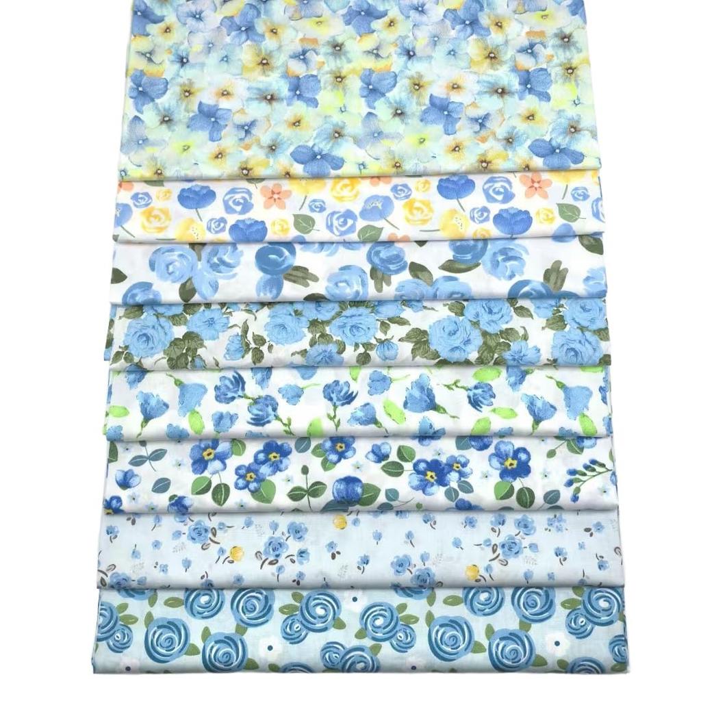 DIFEIUKI Patchwork Fabric Set of Cut Stylish Nordic Floral Cotton 8, Cloths, Fabric, Print, Scraps, 100% Fabric, DIY, Crafts, Sewing, Handmade,
