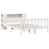VidaXL Lit bibliothèque sans matelas blanc 160x200 cm bois pin massif, lit, meuble de chambre à coucher, lit avec rangement, 3322091