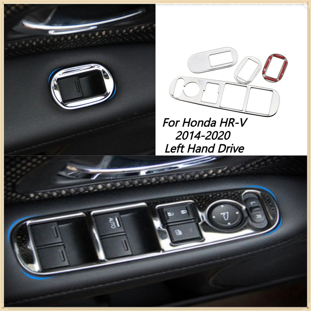For Honda HR-V 2014-2020 Left Hand Drive Car Window Lifter Panel Sticker Decoration Cover Trim Styling Interior Accessories