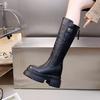 Super High Heel Small Long Boots Women's Autumn and Winter New Legs Thin High Tube Thick Sole Heightening Knight Boots