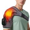 Touchscreen Smart 5000mah Electric Heated Vibrating Shoulder Massager Brace Support Wrap Breathable Perforated Wireless Rechargeable 3-speed Massage