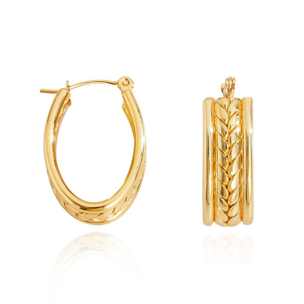 

Geometric Heart Earrings Stainless Steel Layered Jewelry For Women Summer Style F