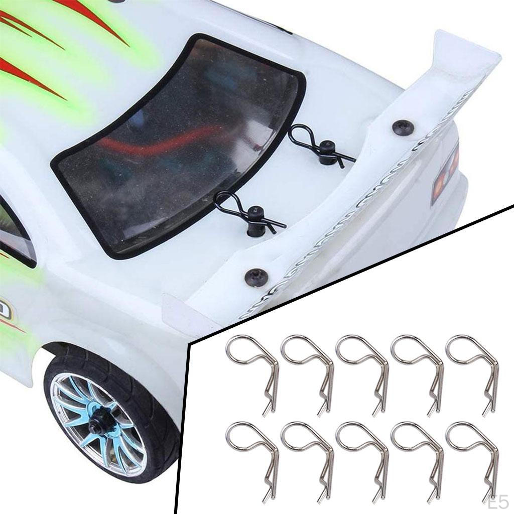 10pcs RC Body Clips Pins R-Pin for 1/8 1/10 1/12 Vehicle Car Decor