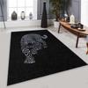 Silver Leopard Non-Slip Based Machine Washable Carpet, Living Room, Kitchen Rug, Bathroom and Bedroom Rug