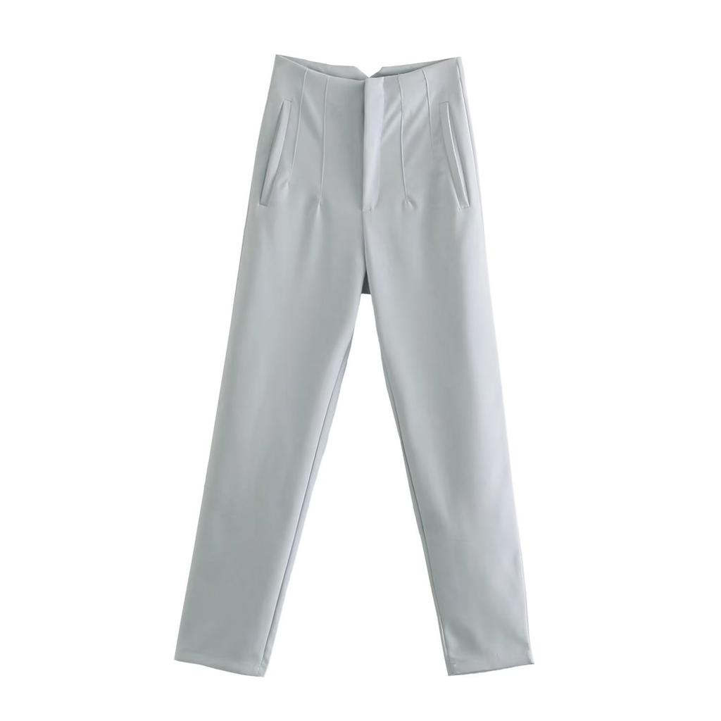 Women's High Waist Straight Leg Pants Double Layer Thick Four-Way Stretch Casual Trousers 35 Colors