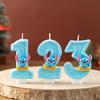Cartoon Animal Number Candles for First Birthday Cake Decoration - Handmade Party Ornaments