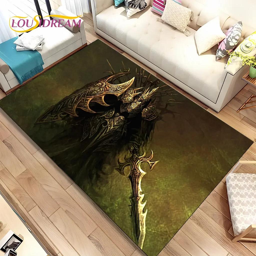 3D HD Diablo Game Gamer Cartoon Area Rug,Carpet Rug for Home Living Room Bedroom Sofa Doormat Decor,kid Play Non-slip Floor Mat